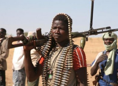 Rebel fighter in Darfur photographed on 9 December, 2007.