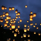 Taiwanese launch lanterns to the sky to welcome the Chinese Lantern Festival in the north eastern village of Pingshi, Taiwan Sunday, Feb. 28, 2010. 

(AP Photo/Wally Santana)