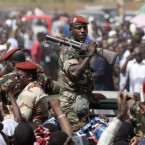 The President of Niger, Tandja Mamadou, is overthrown after a group of soldiers storms the presidential palace. The rebels form a ruling junta, headed by headed by chef d'escadron Salou Djibo, called the Supreme Council for the Restoration of Democracy. 

(Image: Rebecca Blackwell/AP/Press Association Images)