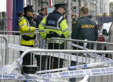 The scene at Wellington Quay earlier today after this afternoon's fatal assault.
