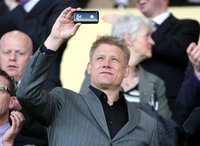 Former Manchester United 'keeper Peter Schmeichel wouldn't be able to film with his iPhone at sporting grounds.