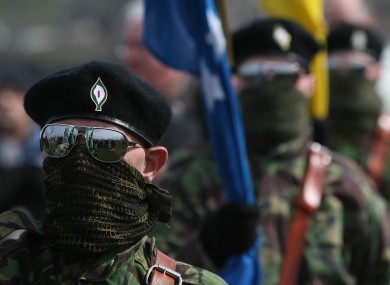 Real IRA members at a march in Derry