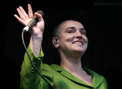 Sinead O'Connor performing in Dublin in 2008