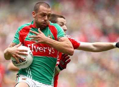 Trevor Mortimer in action against Cork during the All-Ireland quarter-final.