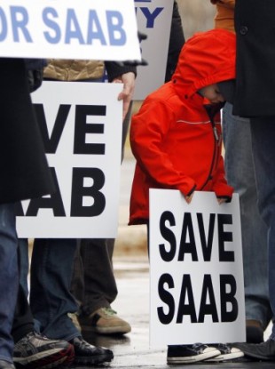 A Save Saab rally in Illinois last year.