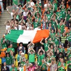 Ireland fans make their presence felt.