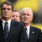 Mario Tardelli and Giovanni Trapattoni before kick-off.