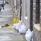 Cleaning up in Ringsend, Dublin. Image: Sasko Lazarov/Photocall Ireland