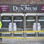 Dundrum shopping centre was closed this morning after the ground floor flooded last night. Image: Sasko Lazarov/Photocall Ireland