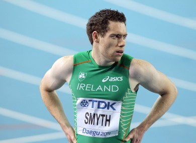 Smyth ruing his performance at the World Championships in Daegu earlier this year.