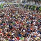 The view from Fitzwilliam square back down to the start line.
