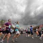 Pathetic fallacy: breaking the pain barrier against a backdrop of threatening cloud.