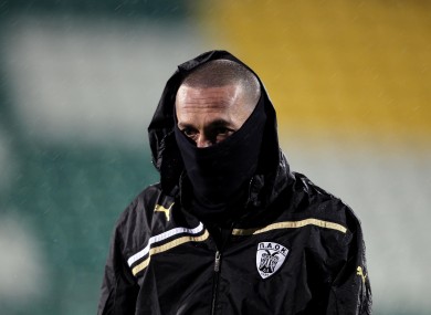 PAOK Salonika player Bruno Cirillo in Tallaght last night.