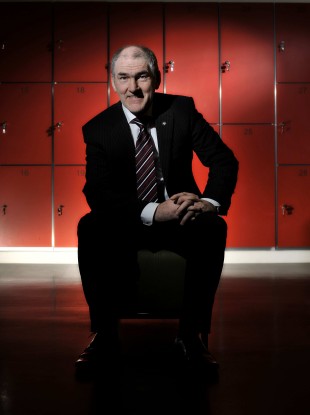 Tyrone manager Mickey Harte at the launch of the Dr. McKenna Cup Launch yesterday.