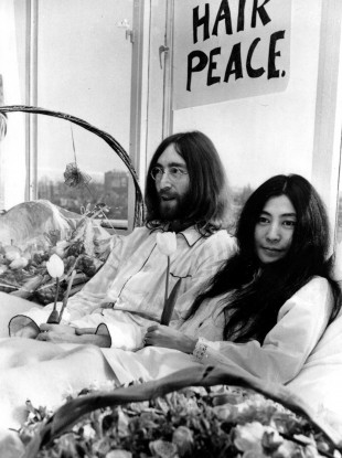John and Yoko's 1969 bed-in for peace: they didn't argue about whether to use a top sheet or not...