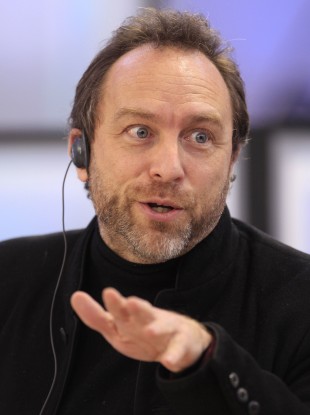Wikipedia co-founder Jimmy Wales speaks during a meeting of the commission on economic modernization and technological development of the Russian economy, at the Skolkovo innovation centre outside Moscow.