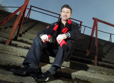 Aaron Callaghan on the terraces of Dalymount Park.