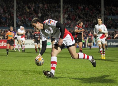 Ruan Pienaar touches down Ulsters second, a contender for Pro12 try of the season