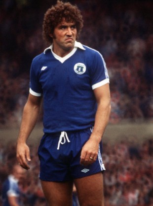 Former Everton and England striker Bob Latchford retired in 1987