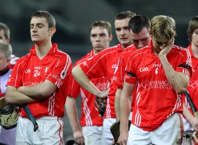 Fitzgerald's Charleville team-mates after their All-Ireland decider defeat.