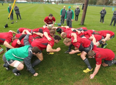 Ireland squad training at Carton House this week.