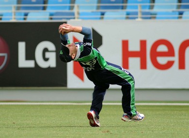 William Porterfield in action against the Netherlands yesterday.