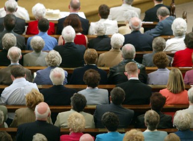 People attending a mass at the Church of Saint Andrew on Westland Row in Dublin (File photo)