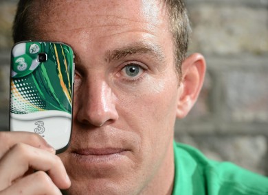 Dunne at the launch of 3 Mobile's supporters pack.