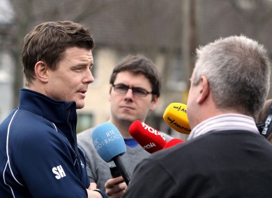 Brian O'Driscoll meets his match this week: our man Sean, (centre, confused).