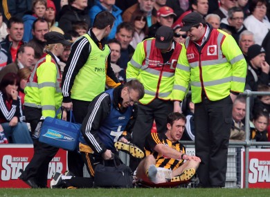 Michael Fennelly nurses his injury