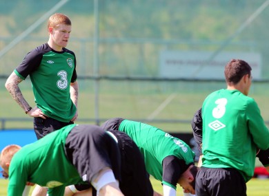 McClean during squad training this week.