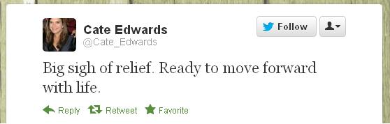Cate Edwards tweet