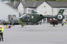 Air Ambulance in emergency landing at Borrisoleigh