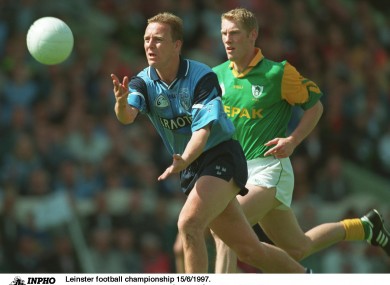 Keith Barr, seen here in action for the Dublin senior side, was the manager of the victorious St Brigidi's Division 1 Féile na nOg team.