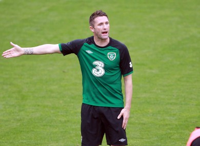 Robbie Keane at the Municipal Stadium, Gdynia earlier.