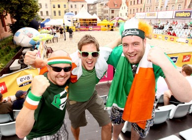 rish fans Tommy Freeman from LA, Darren McCormack from Dublin and Padraig Hayes from Arklow.