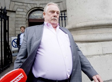 Tom McFeely leaving the Four Courts in Dublin today after winning his Supreme Court appeal.
