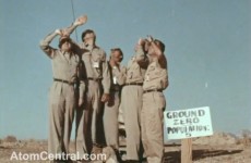 Video: Six men stand under atomic test… and walk away unharmed