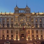 This opulent five-star hotel was originally built by the Austrian architect Wölf for the Czech Mortgage Bank. It now houses a restaurant, Cigar Bar, business centre, swimming pool, spa and wedding halls. Image: Boscolo Prague