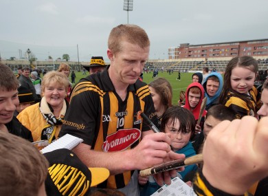 Henry Shefflin signing autographs after the Leinster semi-final.