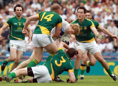 No Way Through: Tomas O'Connor and His Kildare teammates could not get past Meath yesterday. surroundi