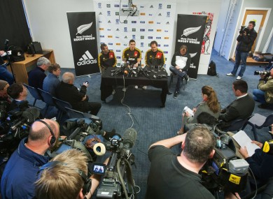 Sonny Bill Williams speaking to the media.