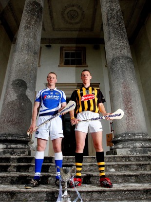 Laois captain Darren King and Kilkenny player and Bord Gais Energy Ambassador Cillian Buckley at Emo Court in Laois yesterday.
