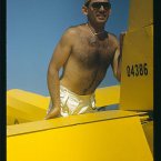 Marine with the training gliders at Page Field. Photo: Alfred T Palmer. 