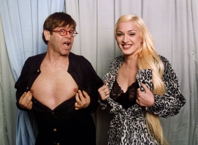Elton and Madonna in happier times (namely, 1995)
