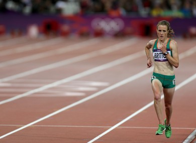 Ireland's Fionnuala Britton running in the Women's 10,000m Final.