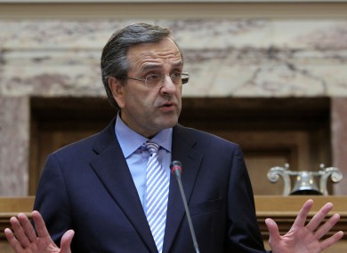 File photo of Greece's Prime Minister Antonis Samaras