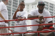 VIDEO: LeBron James Jr is a chip off the old block… kind of