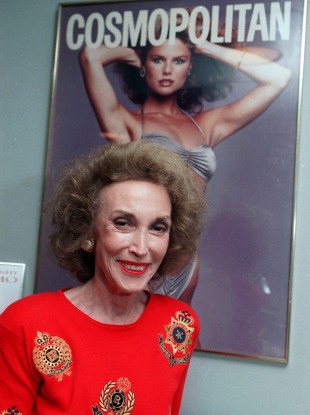 Helen Gurley Brown pictured in her New York office in 1990