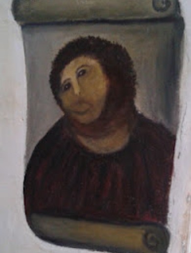 Old lady decides to restore 19th century Spanish fresco…
